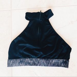 Fashionable black sports bra